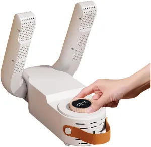Shoe Dryer, Boot Warmer with Heat Blower, Folding Design & Portable Timer & Adjustable Rack, Glove Dryer Socks Dryer, Quick Drying for Work Boots,Shoes,Gloves,Socks,Hats,Ski Boots,