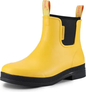 Showave Women's Rain Boots Waterproof Insulated Rubber Neoprene Boots Anti-slip Short Garden Booties Comfortable Sports Sole for Outdoor Mud Yard Farm Working