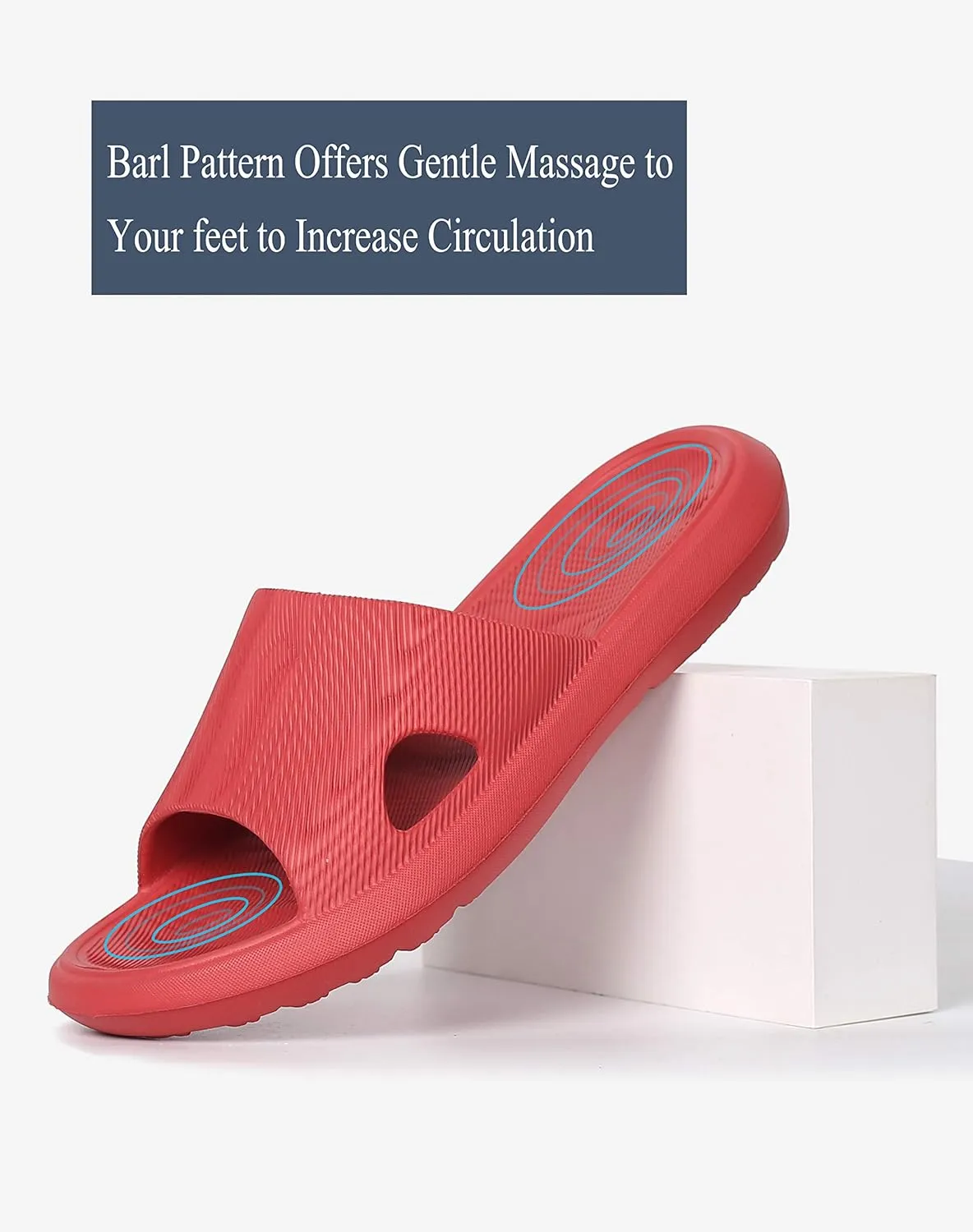 Shower Slipper, Bathroom Non-Slip Slippers, House and Pool Sandals, In-Door Slipper with Massaging Effect