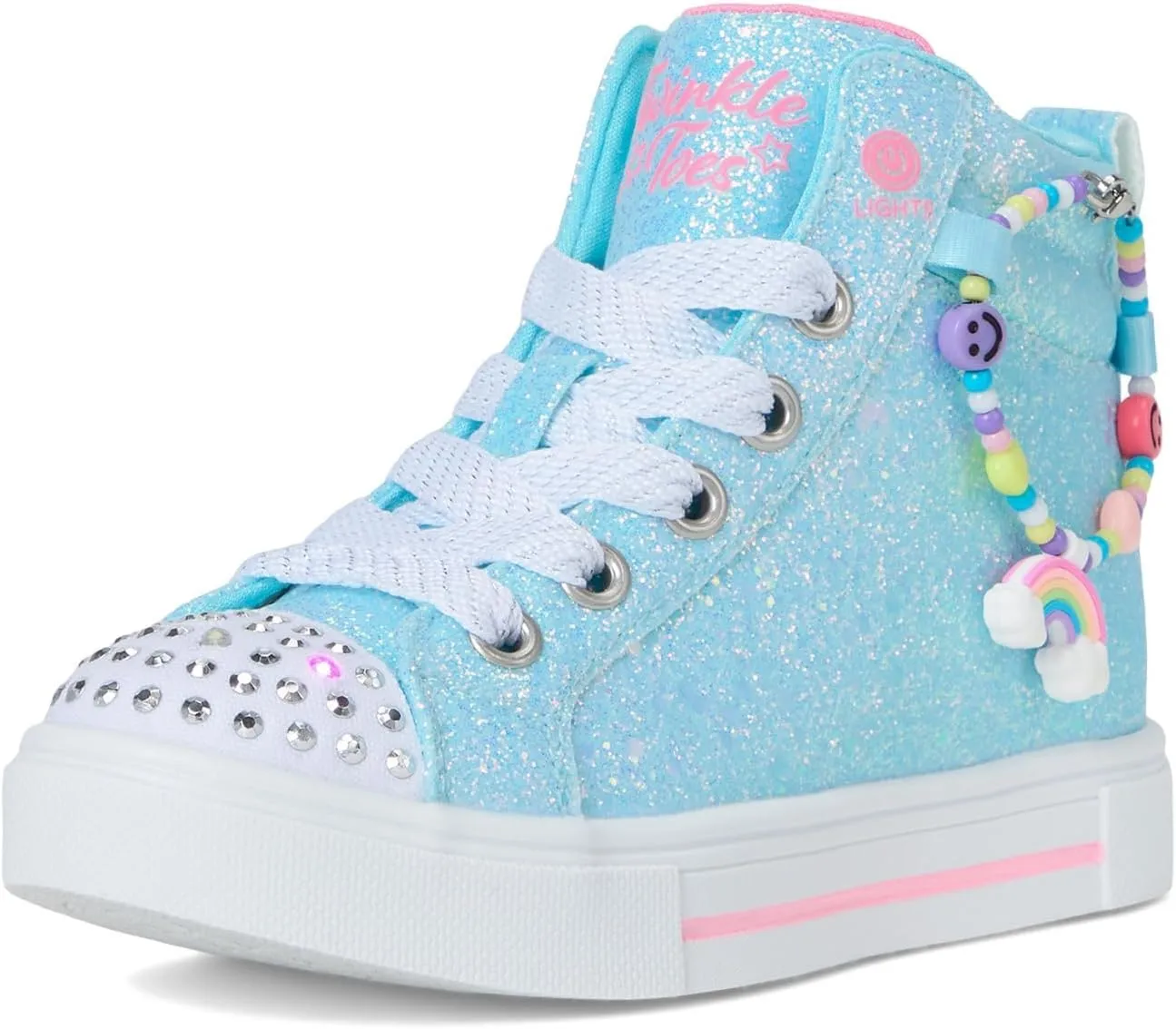 Skechers Girls' Twinkle Sparks-Charm Bestie Sneaker