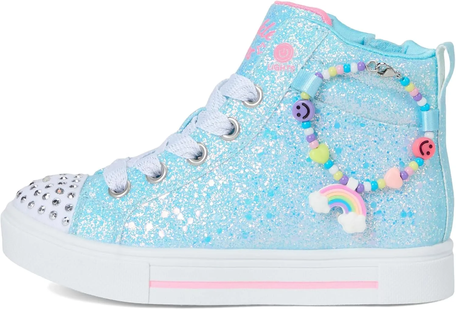 Skechers Girls' Twinkle Sparks-Charm Bestie Sneaker