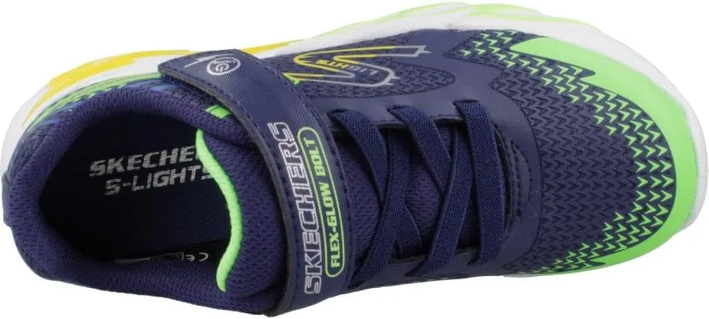 Skechers Unisex-Child Flex-Glow Bolt Sneaker