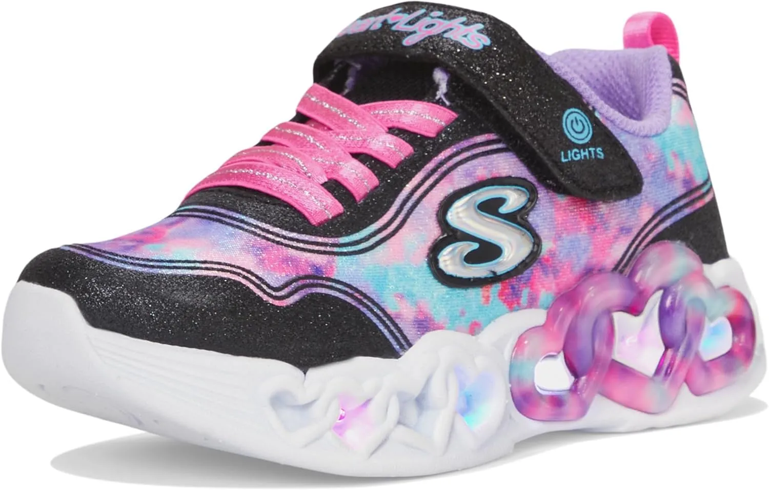 Skechers Unisex-Child Infinite Heart Lights-Color Sneaker