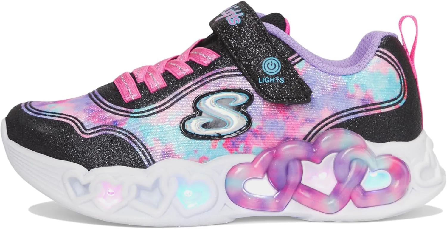 Skechers Unisex-Child Infinite Heart Lights-Color Sneaker