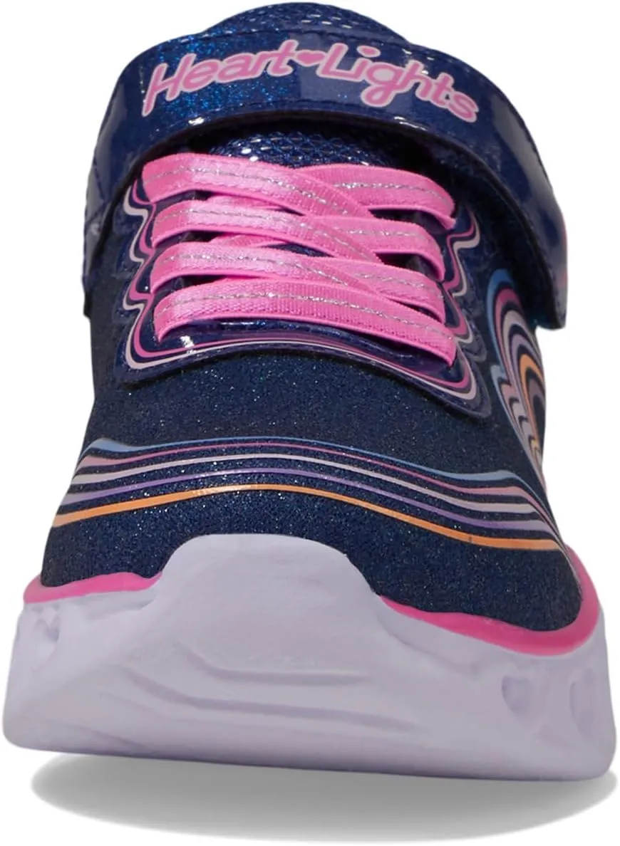 Skechers Unisex-Child Lights-Retro Hearts Sneaker