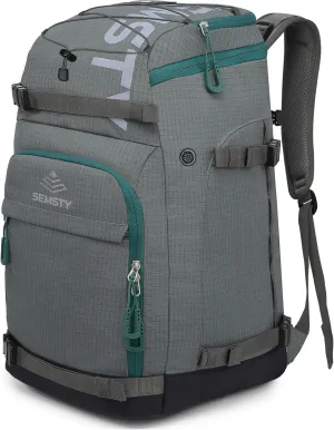 Ski Boot Bag, 55L Waterproof Ski and Snowboard Boots Travel Backpack for Skis, Snowboard, Ski Helmet, & Accessories