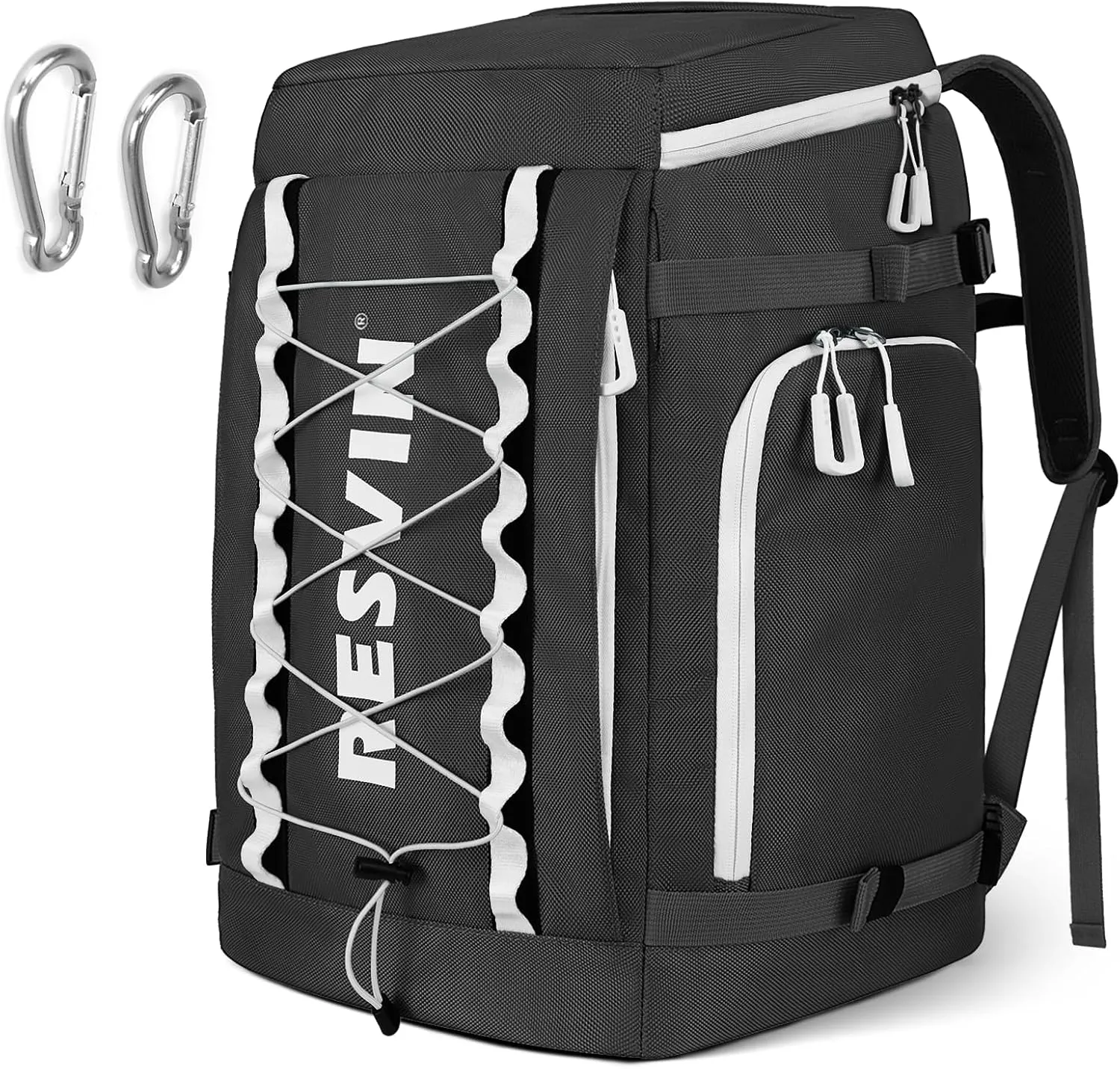 Ski Boot Bag, Large 55L Ski Boot Bag Backpack 1680D Nylon Waterproof Ski Bag for Helmet, Goggles, Gloves, Skis Snowboard & Accessories Travel