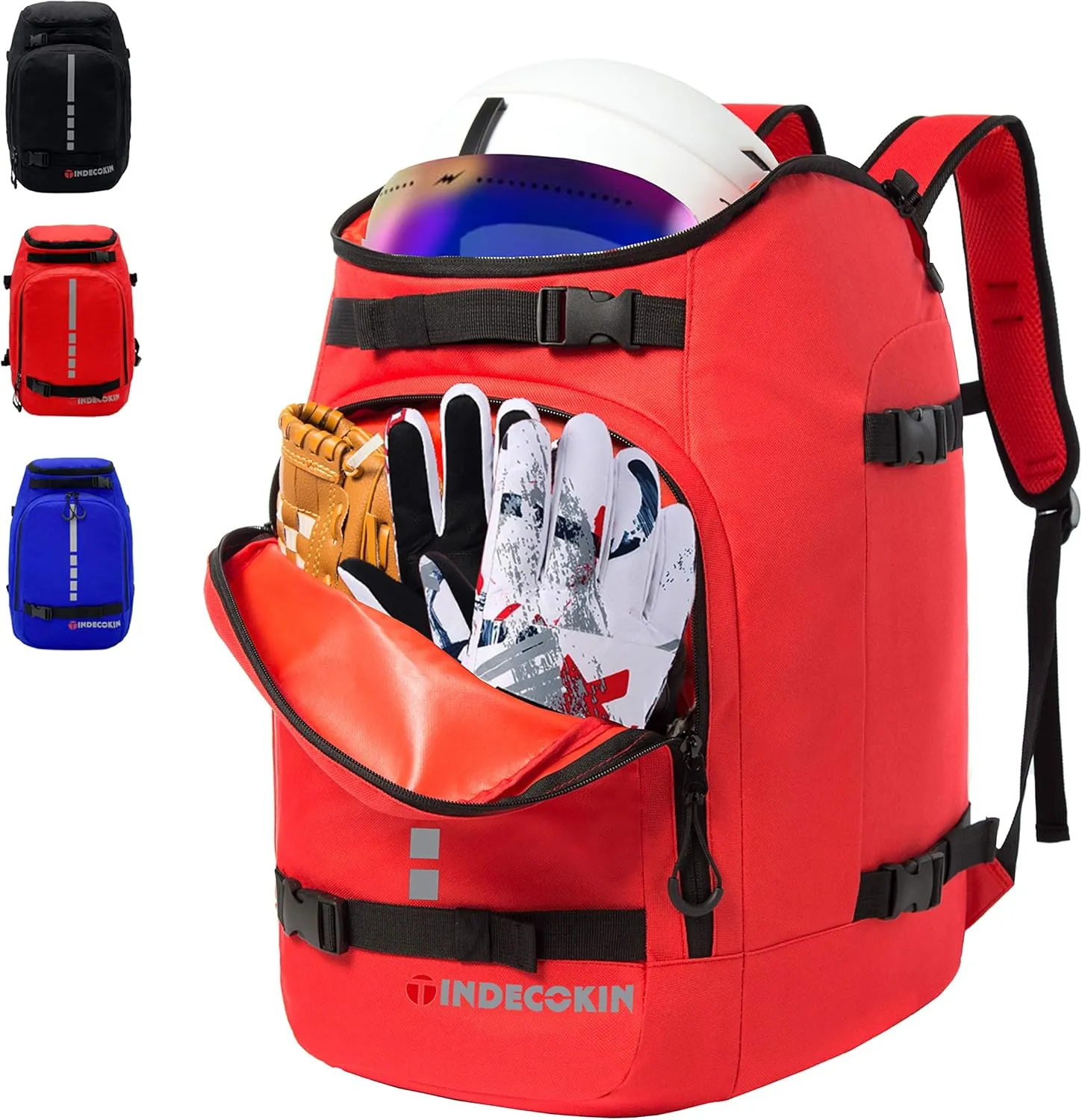 Ski Boot Bag, Ski and Ski Boot Travel Backpack, 50L Large Capacity can Accommodate Ski Helmet, Goggles, Gloves, Snowboard and other Accessories