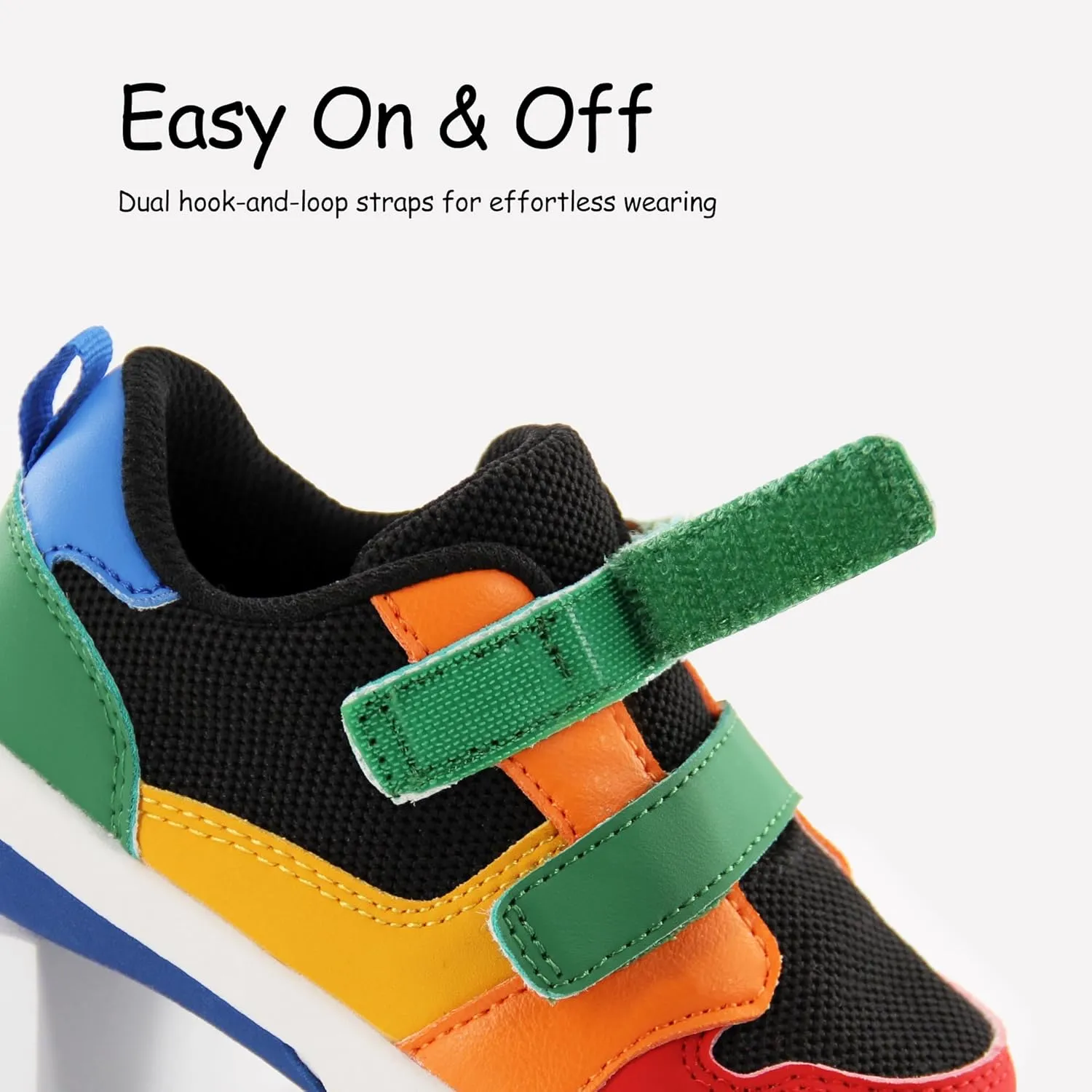SKYWHEEL Toddler Boys Girls Tennis Shoes Kids Slip On Barefoot Shoes Wide Casual Walking Running Sneakers for Little Kids