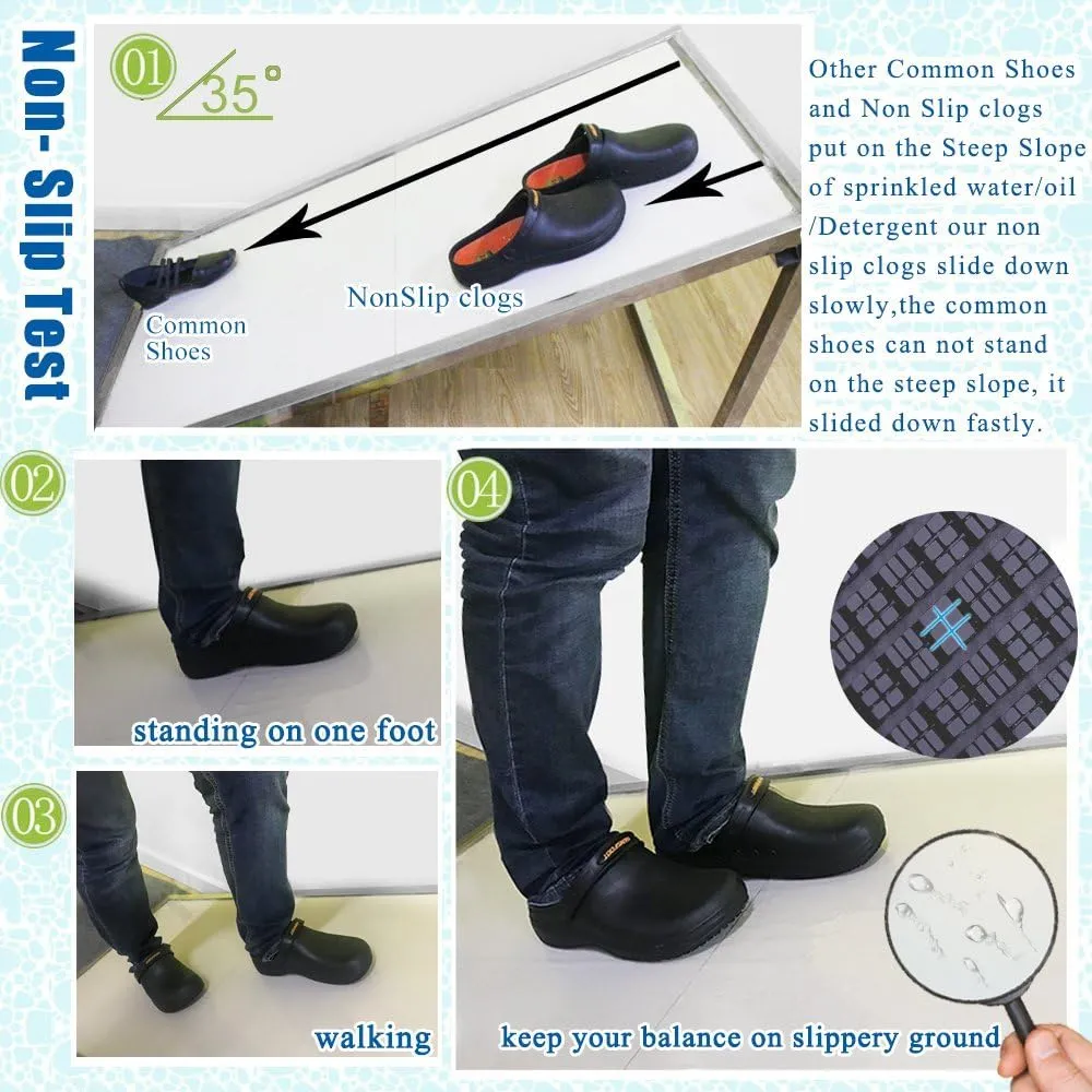 Slip Resistant Shoes - Kitchen Work Shoes for Men Slip-Resistant Safety Shoes for Men Women