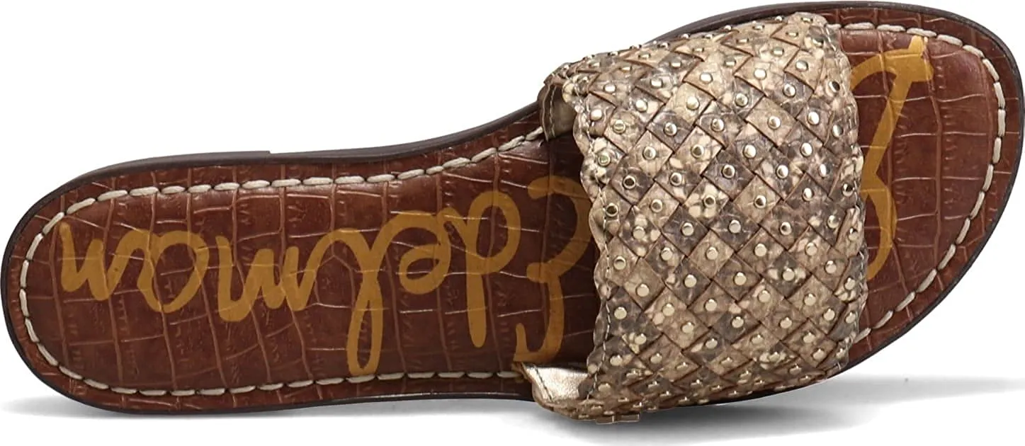 Slip Wheat Multi Expiring soon Flats Edelman Sandals Footbed On Sam Cushioned Woven Geraldine Attentive support