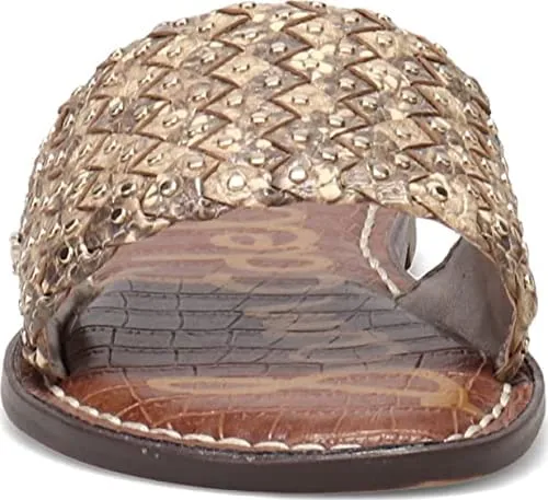 Slip Wheat Multi Expiring soon Flats Edelman Sandals Footbed On Sam Cushioned Woven Geraldine Attentive support
