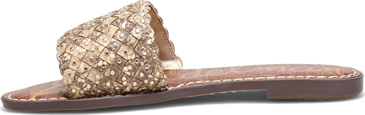 Slip Wheat Multi Expiring soon Flats Edelman Sandals Footbed On Sam Cushioned Woven Geraldine Attentive support