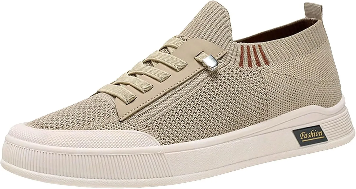 Sneakers Business Breathable Men's Casual Woven Flat Shoes Solid Color Breathable Single Shoes