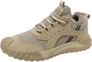 Snow Shoes for Men Lace Up Plush Lined Walking Sneaker Non-Slip Womens Winter Boots