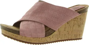 Sofft Womens Ciera Leather Padded Insole Wedge Heels