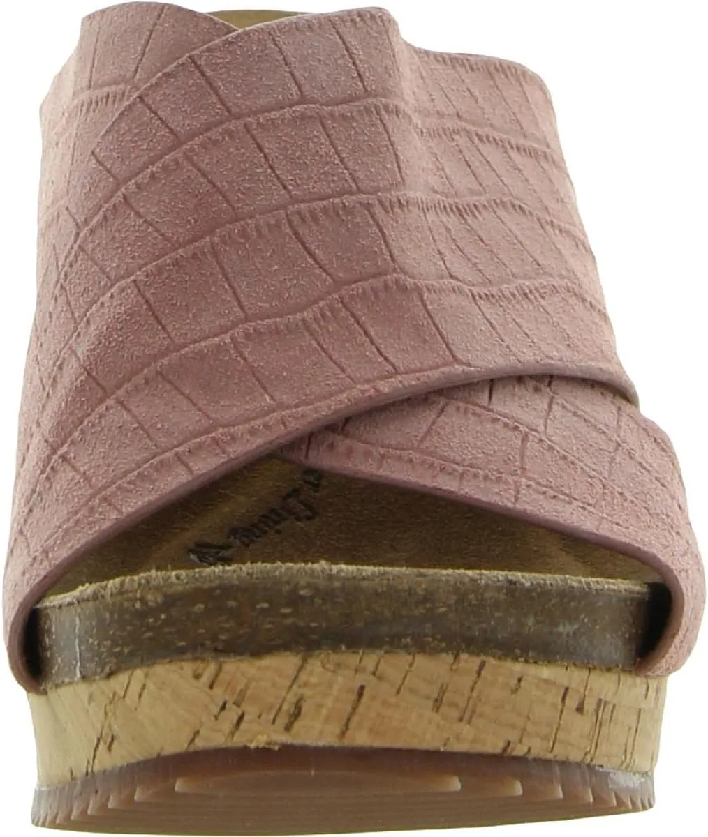 Sofft Womens Ciera Leather Padded Insole Wedge Heels