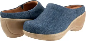 SoftWalk Women's Madison Mule, Blue Denim, 8.5