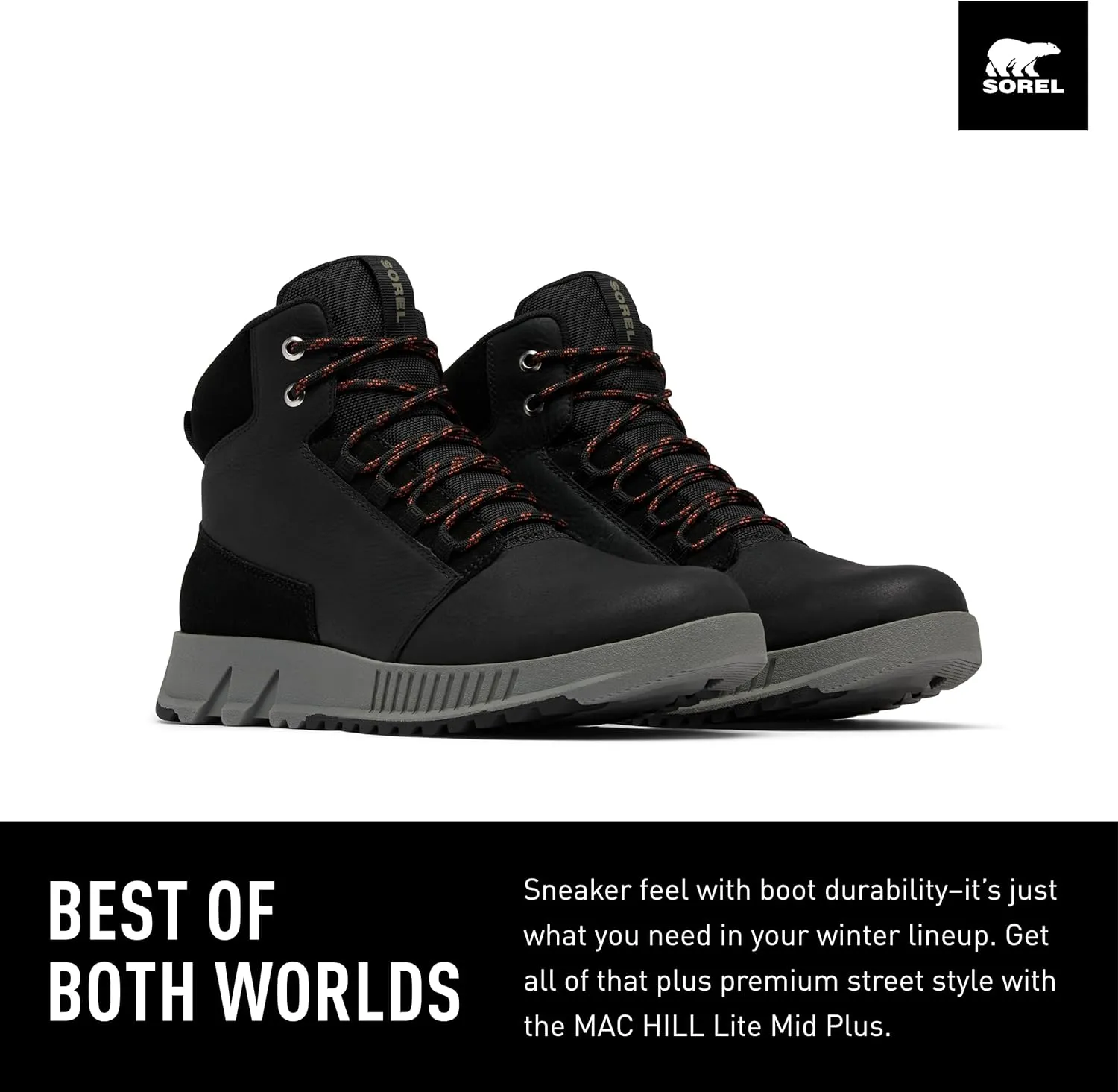 SOREL Men's Mac Hill Lite Mid Plus Waterproof Boot