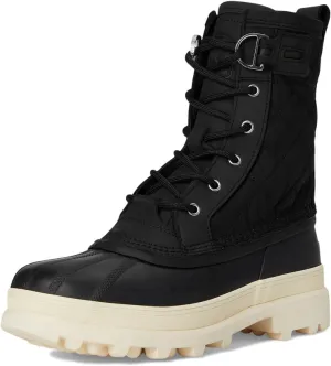 SOREL Women's Caribou Royal Waterproof Boot - Black, Chalk - 10