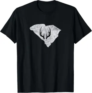 South Carolina SC Deer Hunting Shed Antlers Design T-Shirt
