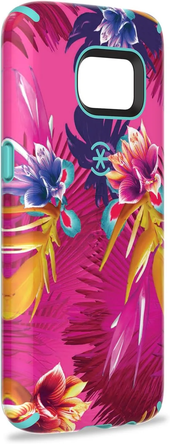Speck Products Samsung Galaxy S7 Case, CandyShell Inked Case (Wild Tropic Fuchsia/Mykonos Blue), Protective Case
