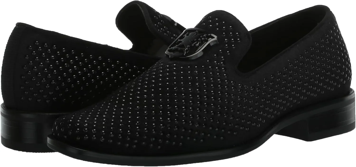 STACY ADAMS Boy's Swagger Studded Ornament Slip on Loafer