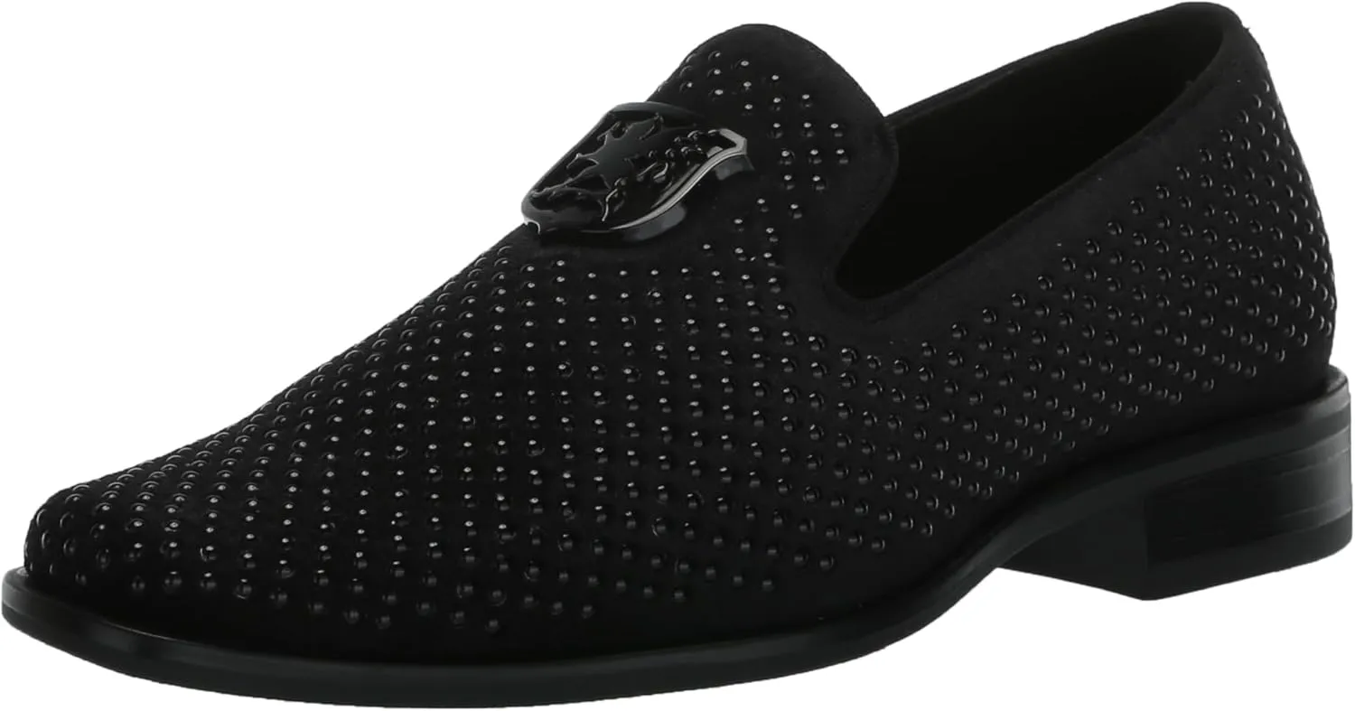 STACY ADAMS Boy's Swagger Studded Ornament Slip on Loafer