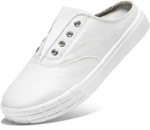 STQ Slip On Orthopedic Wide Shoes丨Lightweight Women Backless Casual Plantar Fasciitis Relief Mule Sneakers