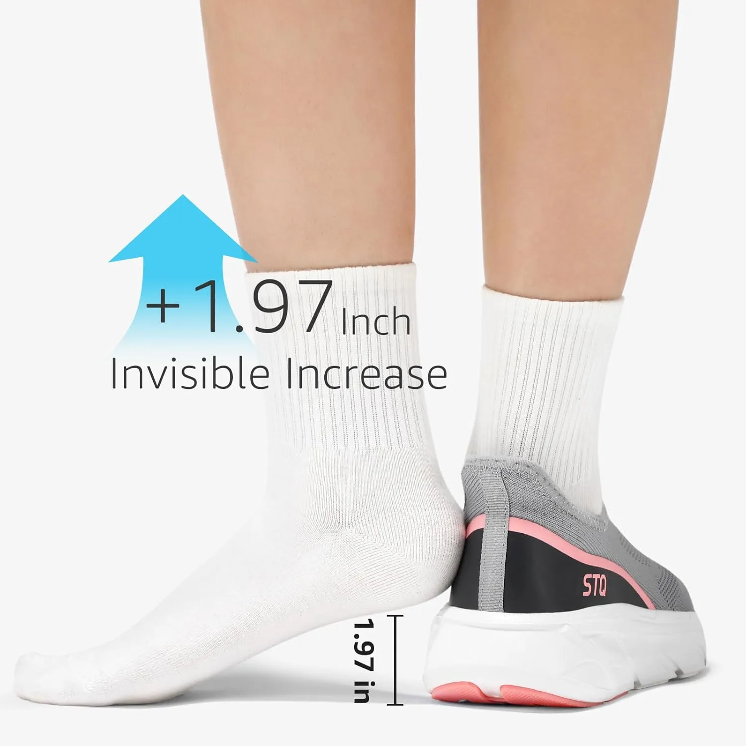 STQ Walking Shoes for Women Supportive Cushioned Mesh Shoes Casual Slip on Sneakers Orthopedic Arch Support Slip Resistant Work Shoes for Pregnancy Nurse Standing All Day