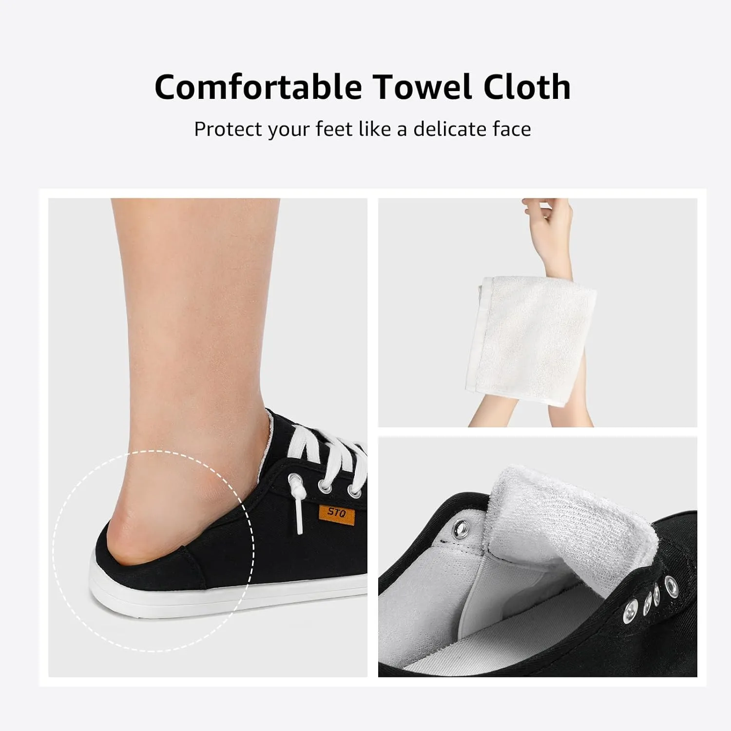 STQ Women Slip On Shoeswith Orthopedic Insole Low Top Classic Fashion Canvas Sneakers | Plantar Fasciitis Shoes