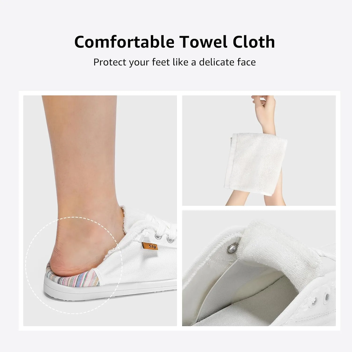 STQ Women Slip On Shoeswith Orthopedic Insole Low Top Classic Fashion Canvas Sneakers | Plantar Fasciitis Shoes