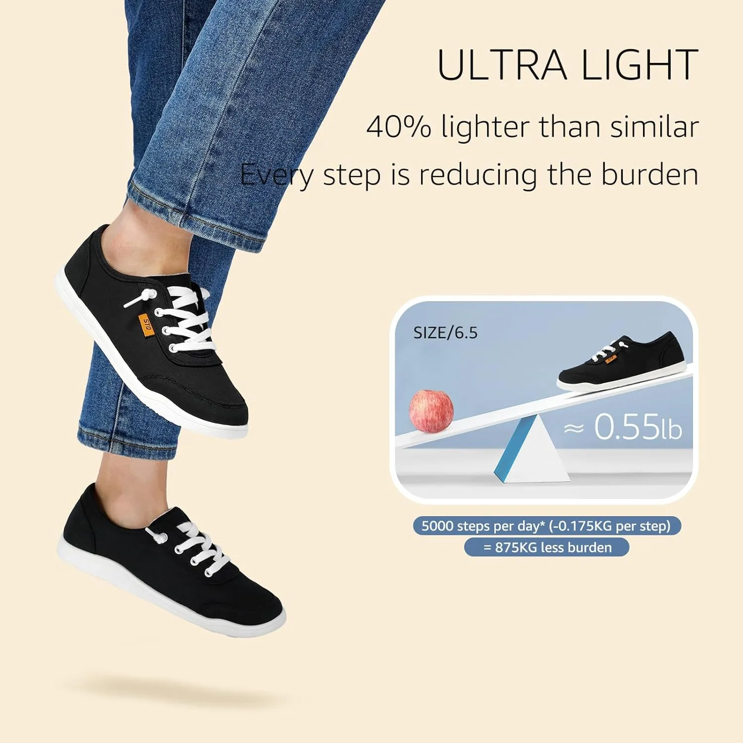 STQ Women Slip On Shoeswith Orthopedic Insole Low Top Classic Fashion Canvas Sneakers | Plantar Fasciitis Shoes