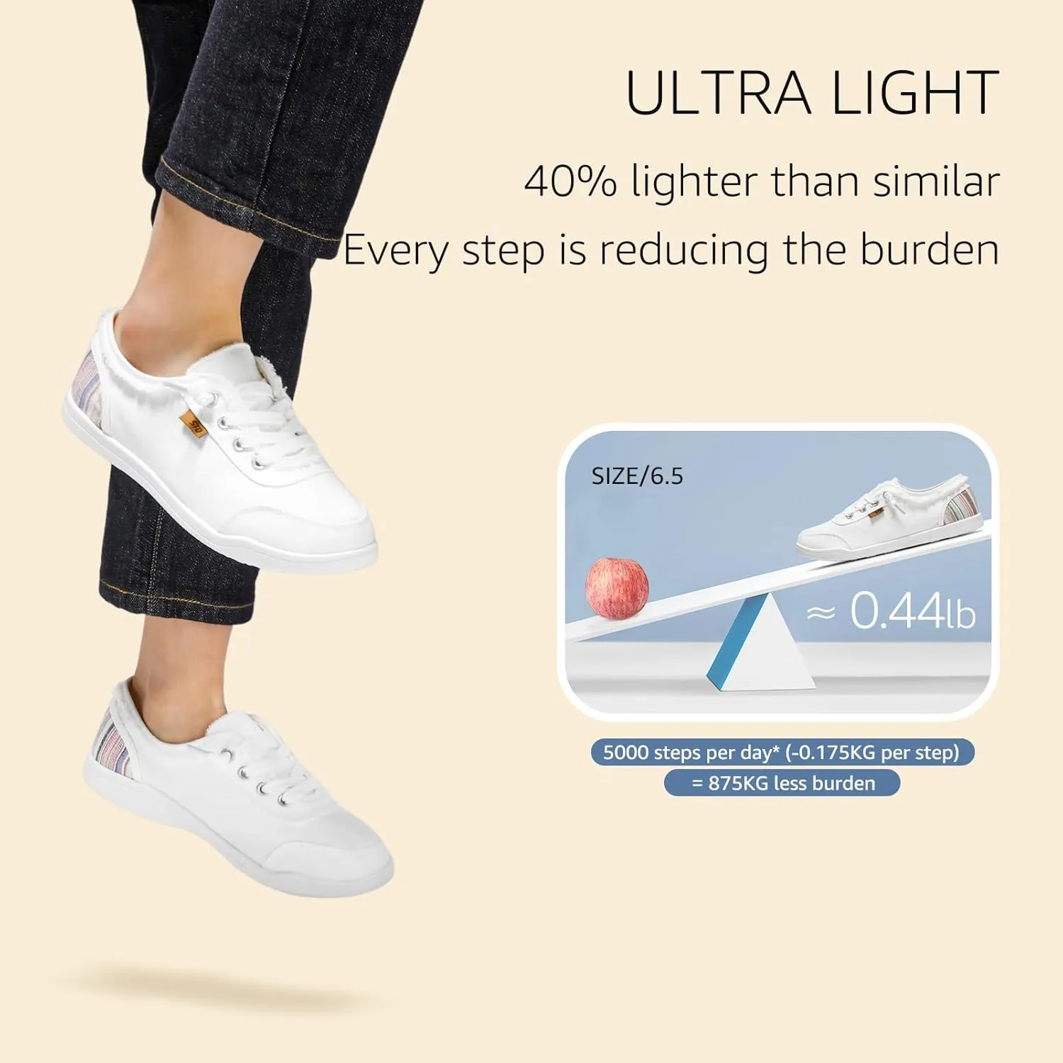 STQ Women Slip On Shoeswith Orthopedic Insole Low Top Classic Fashion Canvas Sneakers | Plantar Fasciitis Shoes