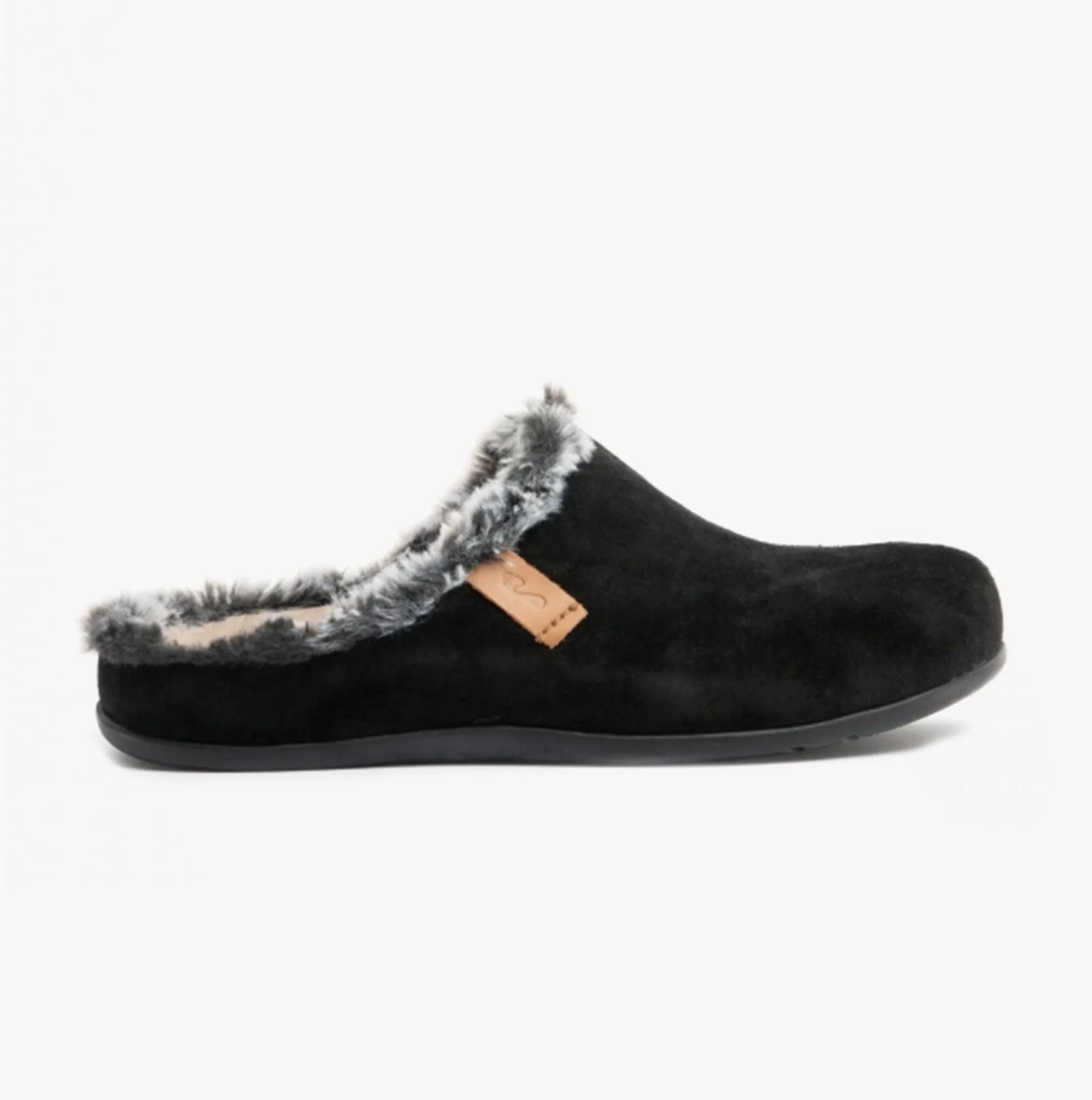 Strive LUXEMBOURG Mens Leather Mule Slippers Black