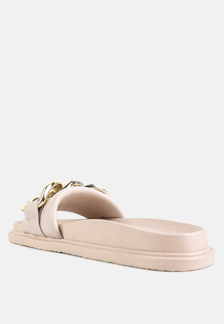 Summer clearance Metal Timeless Onyx Flats Slider Chain