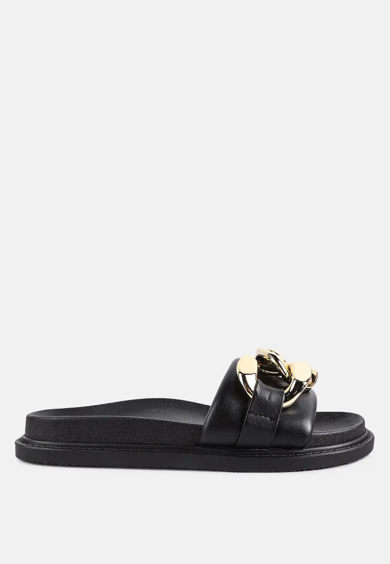 Summer clearance Metal Timeless Onyx Flats Slider Chain