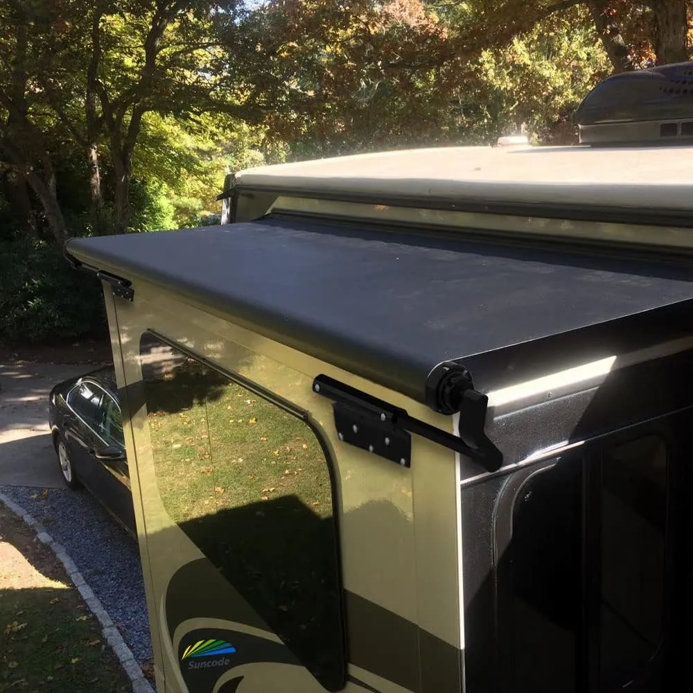 Suncode Slide Topper Awning Black RV Slide Out Awning Slide Out Protection Modular Designed for RVs,Travel Trailers,5th Wheels,and Motorhomes 14'1"(13'7"Fabric)