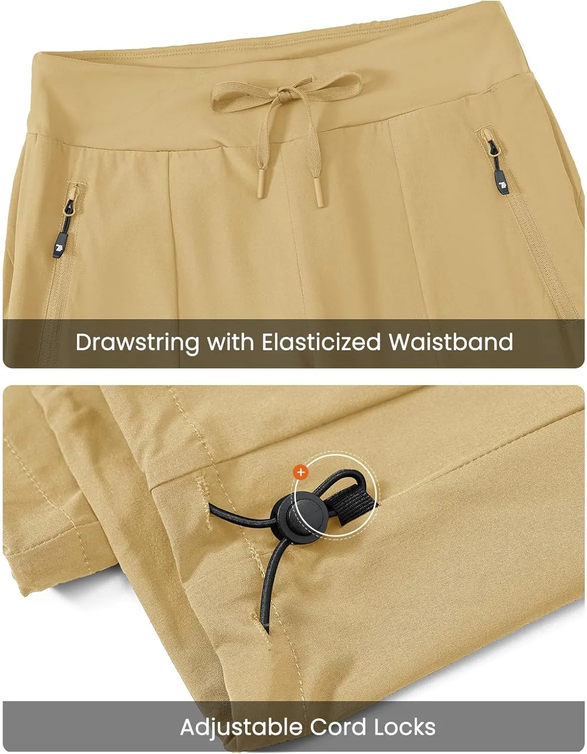 TBMPOY Women's Hiking Pants Lightweight Water Resistant Travel Joggers Quick Dry Outdoor Athletic Pants Zipper Pockets