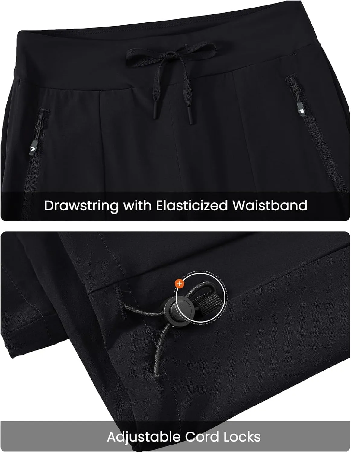 TBMPOY Women's Hiking Pants Lightweight Water Resistant Travel Joggers Quick Dry Outdoor Athletic Pants Zipper Pockets