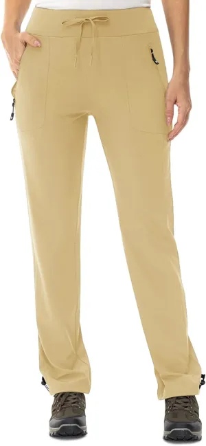 TBMPOY Women's Hiking Pants Lightweight Water Resistant Travel Joggers Quick Dry Outdoor Athletic Pants Zipper Pockets