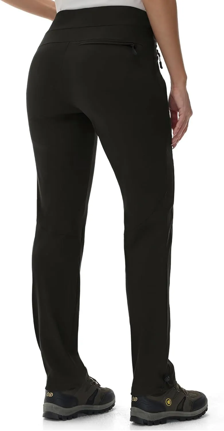 TBMPOY Women's Hiking Pants Lightweight Water Resistant Travel Joggers Quick Dry Outdoor Athletic Pants Zipper Pockets