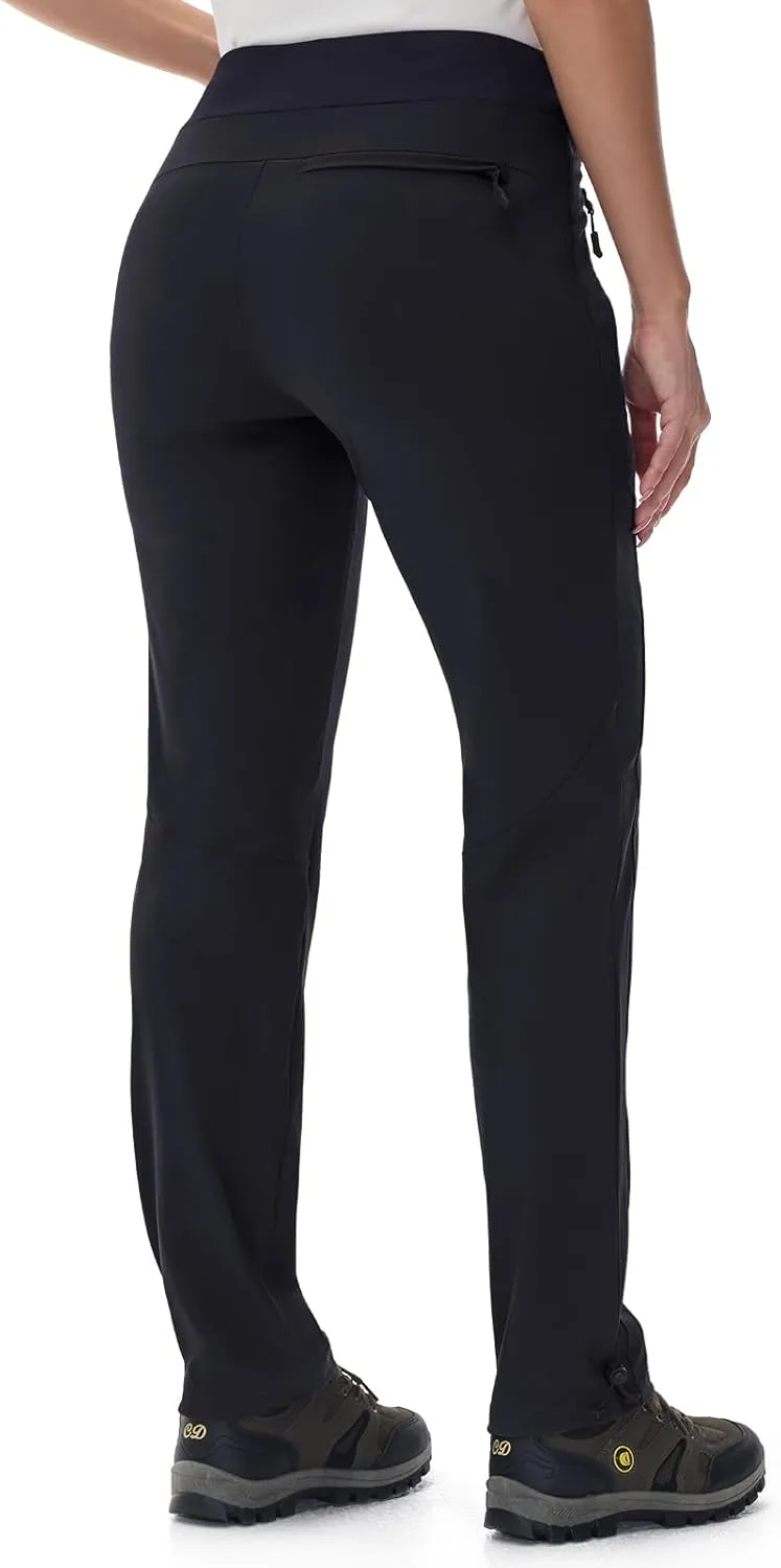 TBMPOY Women's Hiking Pants Lightweight Water Resistant Travel Joggers Quick Dry Outdoor Athletic Pants Zipper Pockets