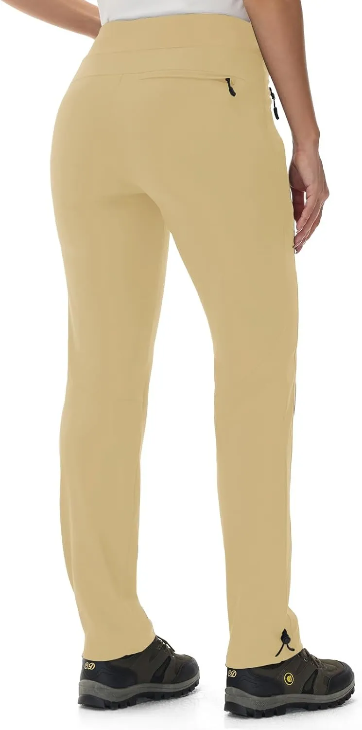 TBMPOY Women's Hiking Pants Lightweight Water Resistant Travel Joggers Quick Dry Outdoor Athletic Pants Zipper Pockets