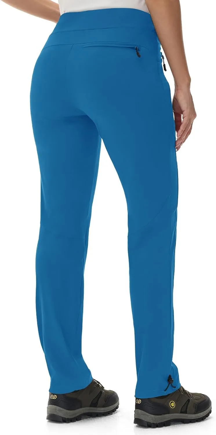 TBMPOY Women's Hiking Pants Lightweight Water Resistant Travel Joggers Quick Dry Outdoor Athletic Pants Zipper Pockets