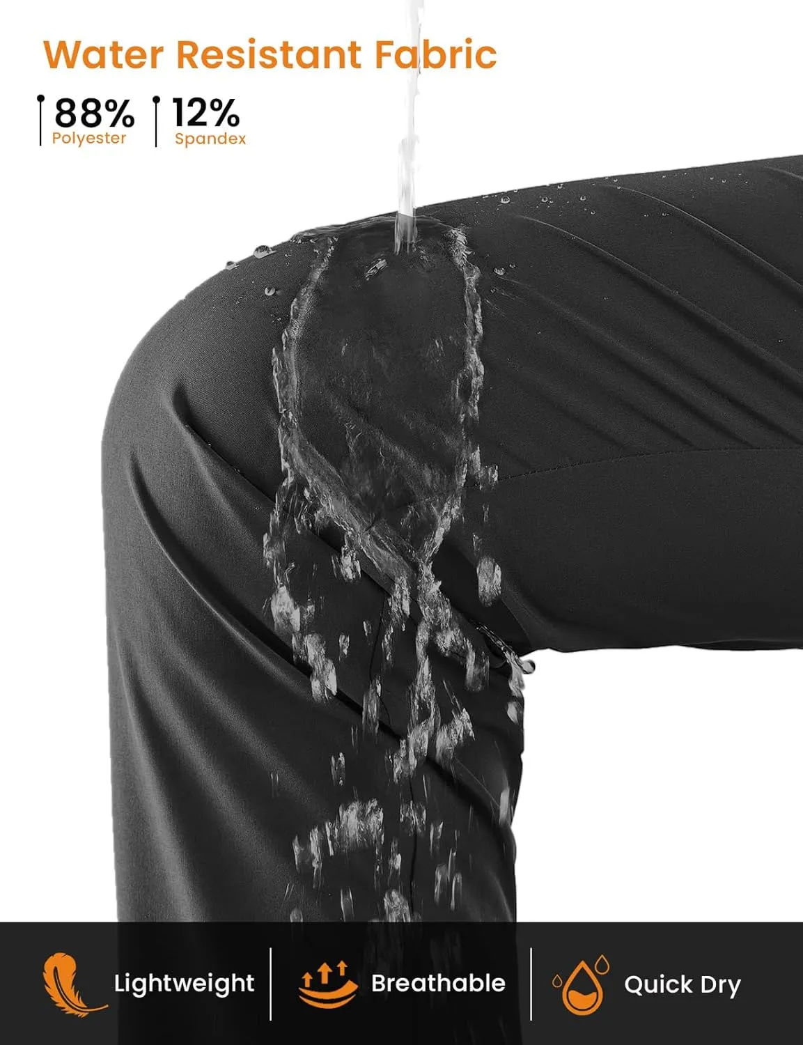 TBMPOY Women's Hiking Pants Lightweight Water Resistant Travel Joggers Quick Dry Outdoor Athletic Pants Zipper Pockets