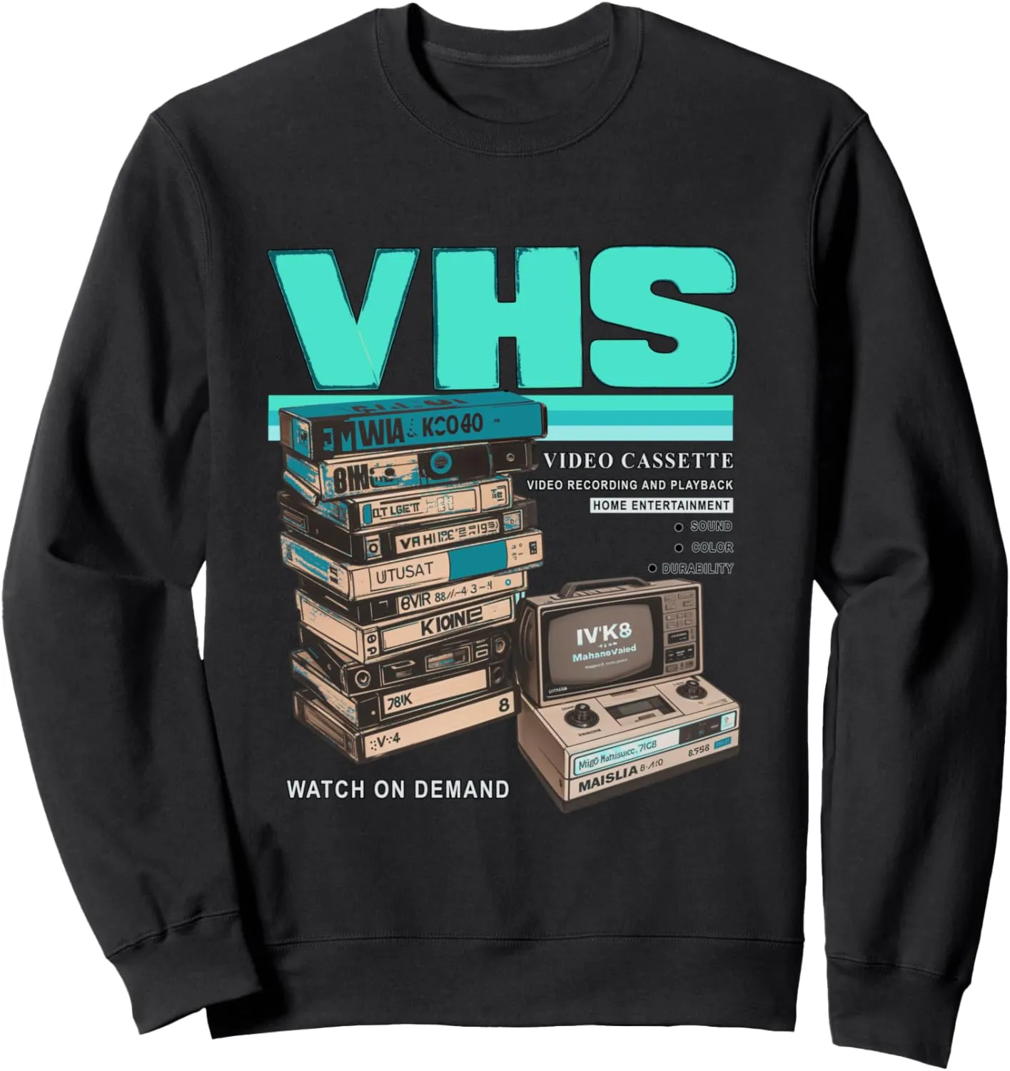 Teal Aqua Watch Your Own Pockets Teal Aqua Graphic Sweatshirt