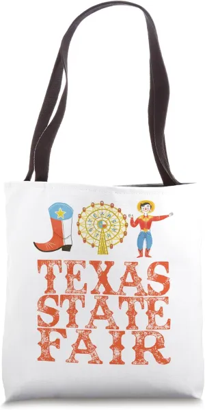 TEXAS FAIR, STATE FAIR COWBOY, FERRIS WHEEL, COUNTY FAIR Tote Bag