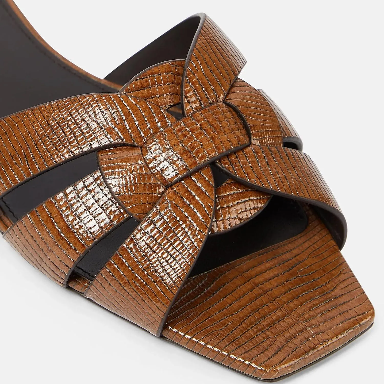 THESHY Women's Flat Sandals Square Toe Patent Leather Comfortable Slip on Slippers Casual Summer Dressy Beach Slide Sandals for Women