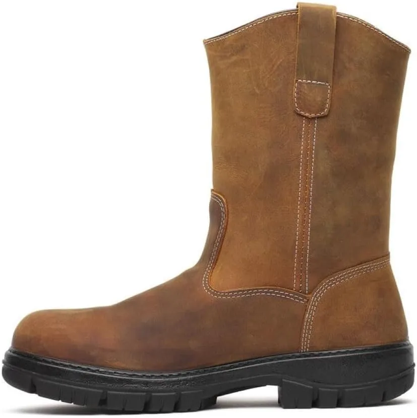 Thorogood Genesis Series Wellington Soft Toe Waterproof Work Boot for Men - Durable Leather, Slip-Resistant, All-Day Comfort